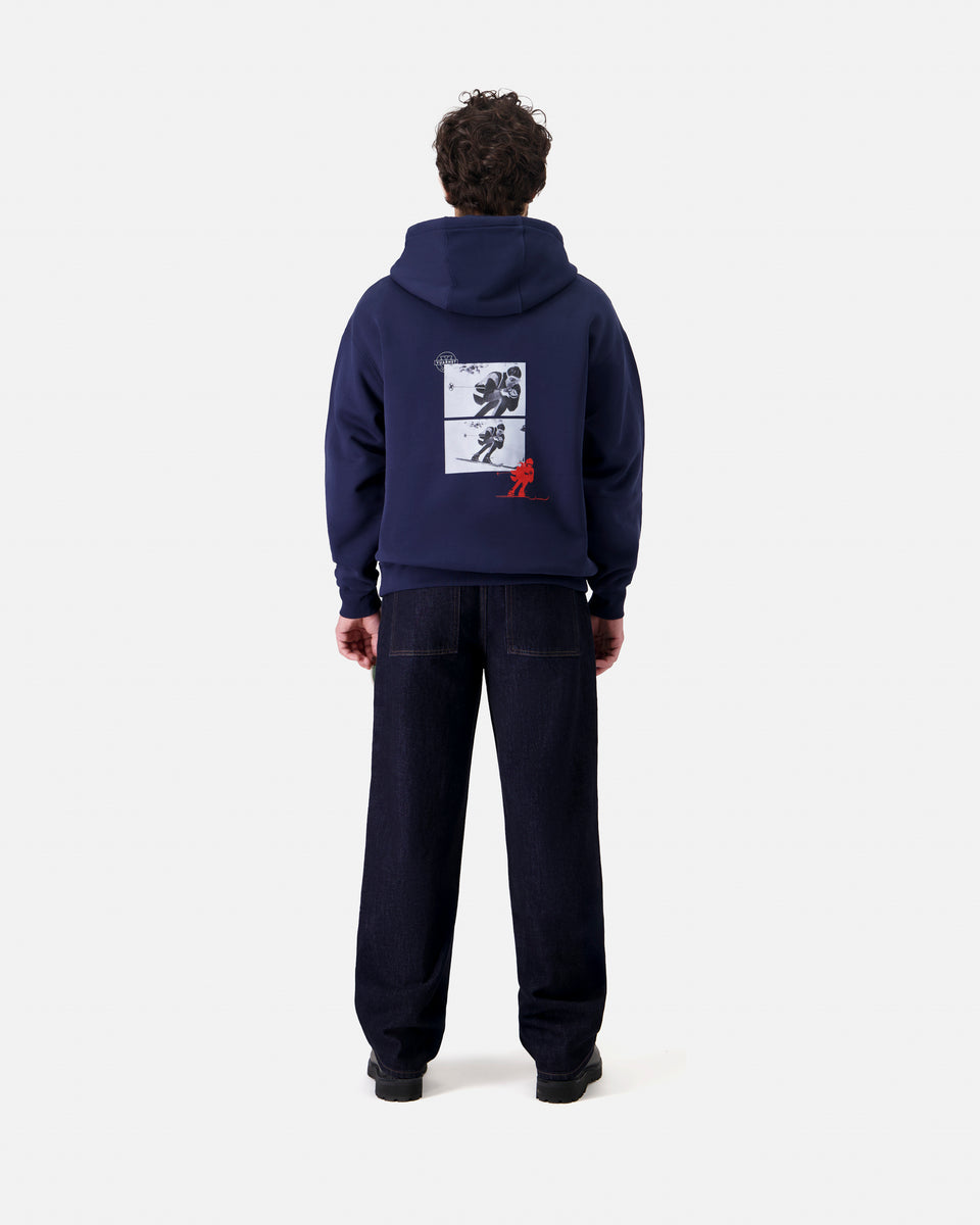 MEN'S SKIER LOGO NAVY HOODIE