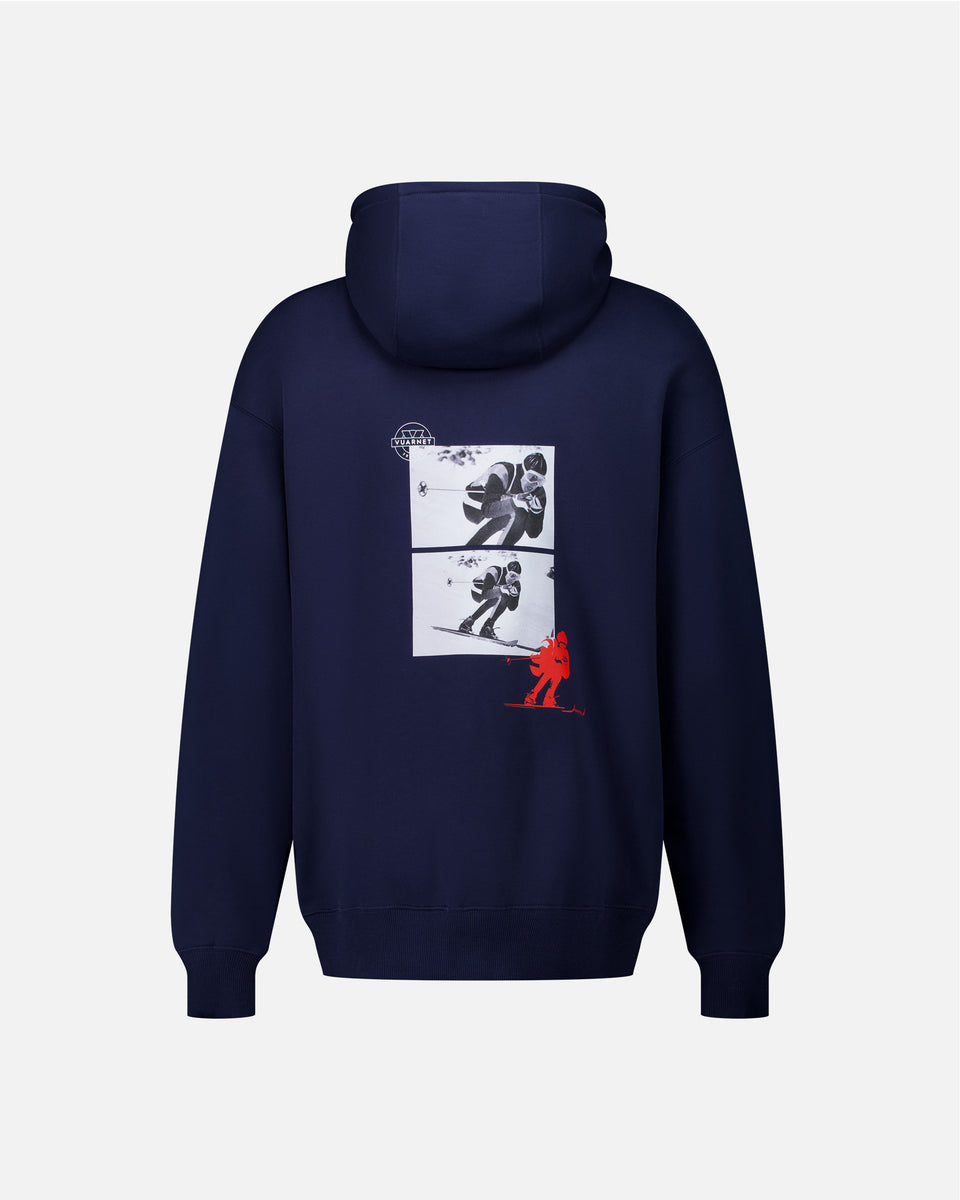 MEN'S SKIER LOGO NAVY HOODIE
