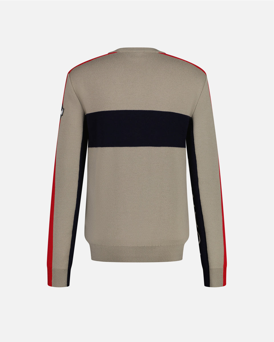 RACING MEN’S SWEATER BEIGE/NAVY