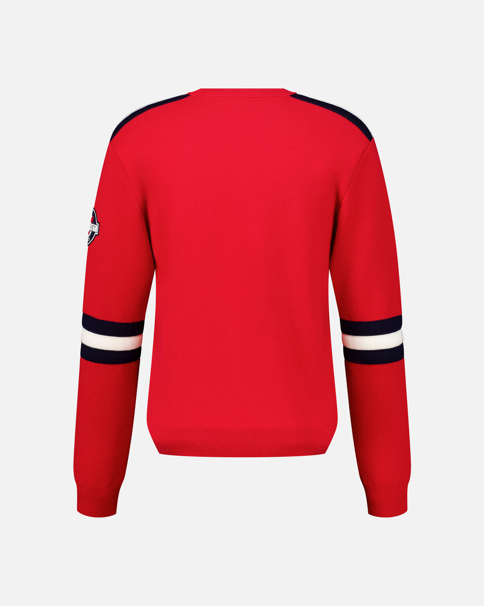 PULL HOMME MATELASSÉ ROUGE