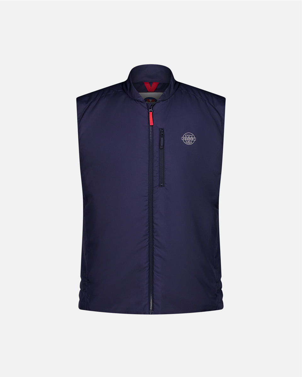 NAVY BLUE MEN'S RIPSTOP PADDED NO SLEEVE JACKET