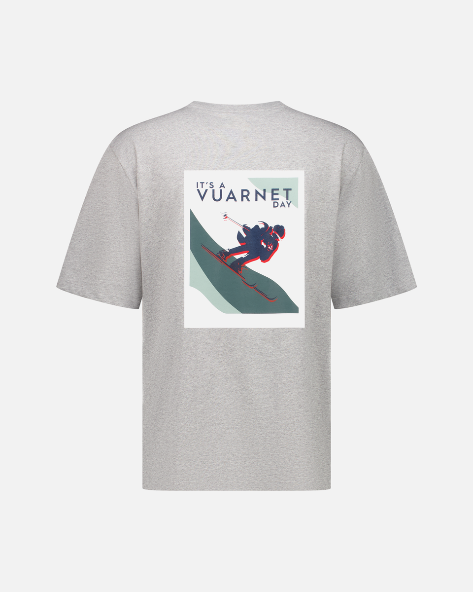 MEN'S GREY T-SHIRT SKIER