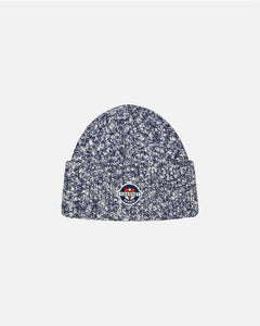 UNISEX TWO-TONE NAVY/WHITE BEANIE