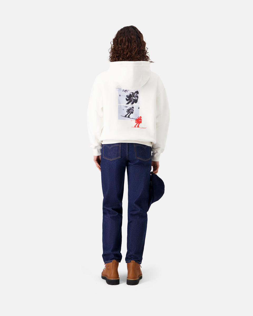 WHITE HOODIE WITH LOGO WOMEN