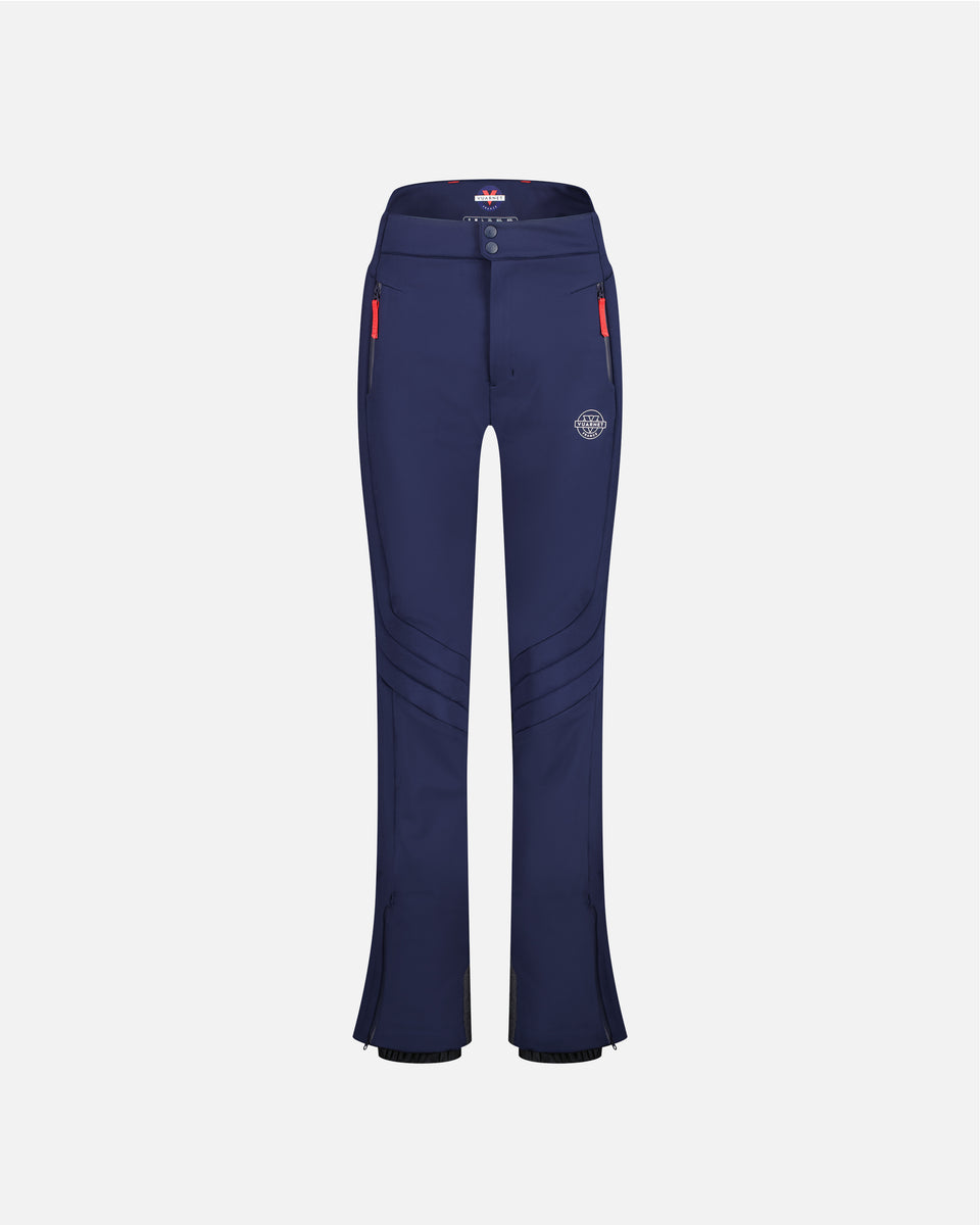 NAVY BLUE WOMEN'S SOFTSHELL SKI PANTS