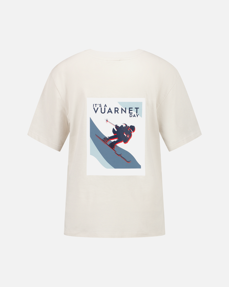 WOMEN'S BEIGE T-SHIRT SKIER