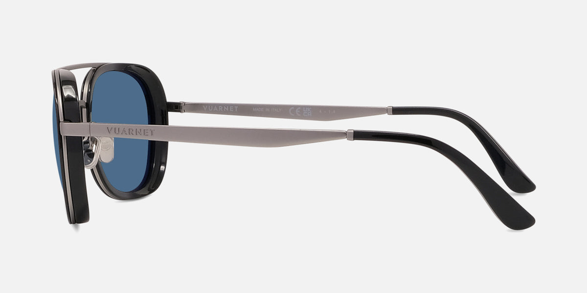 Vuarnet EDGE 03 Matte Silver and Black Lifestyle Sunglasses