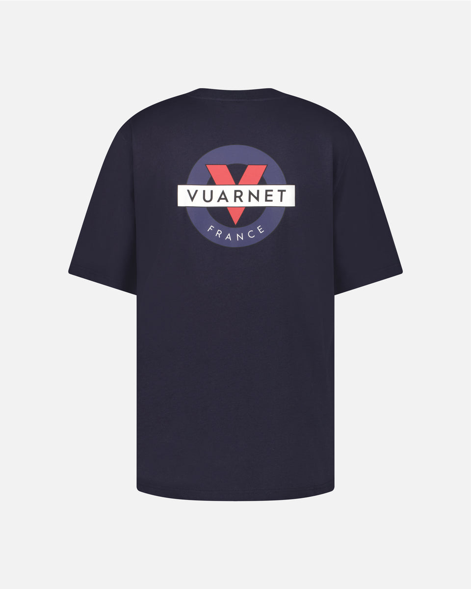 NAVY T-SHIRT MEN STAMP LOGO