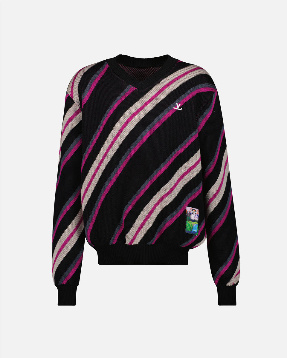 PULL EN MAILLE RAYÉ