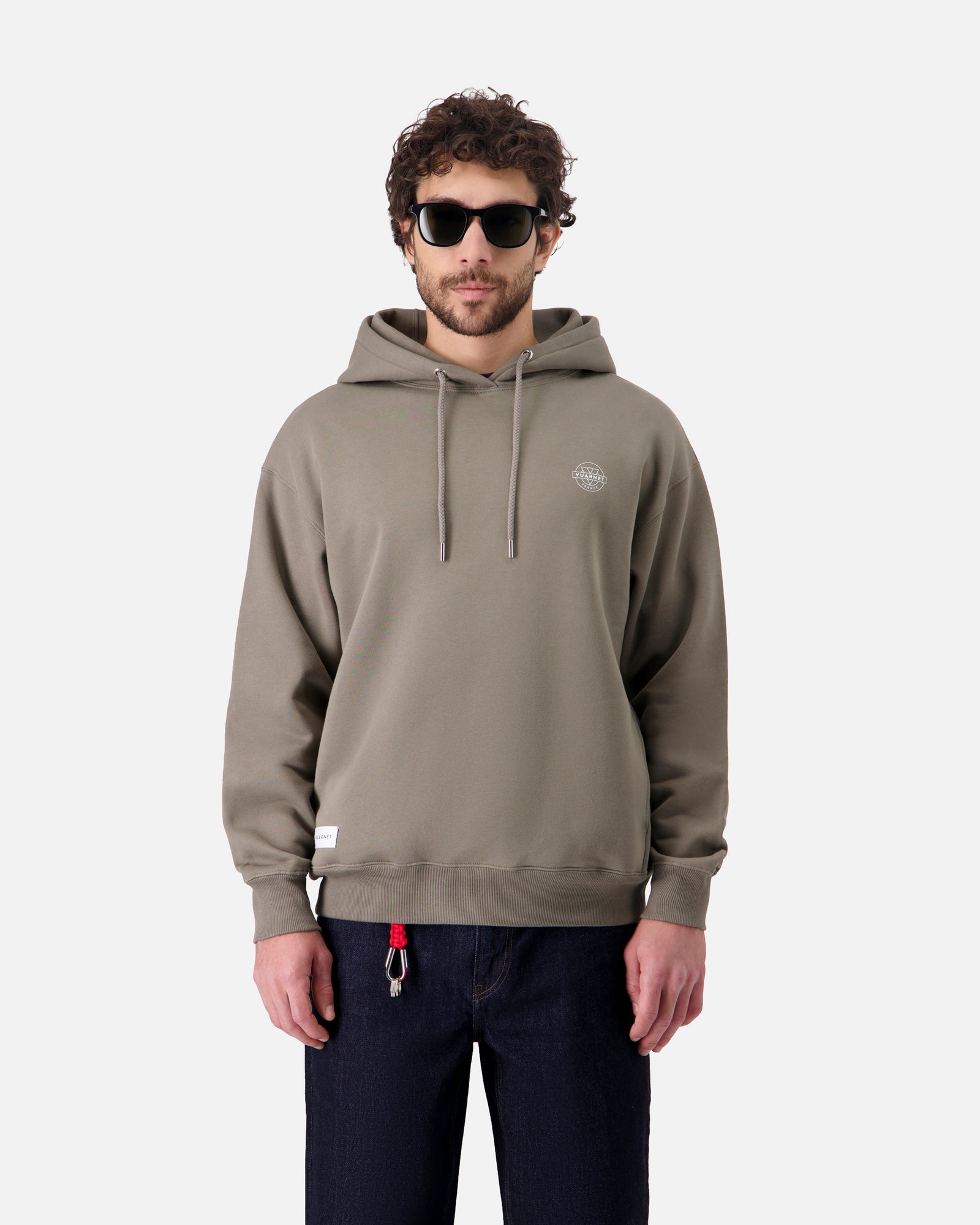 MEN'S SKIER LOGO KHAKI HOODIE