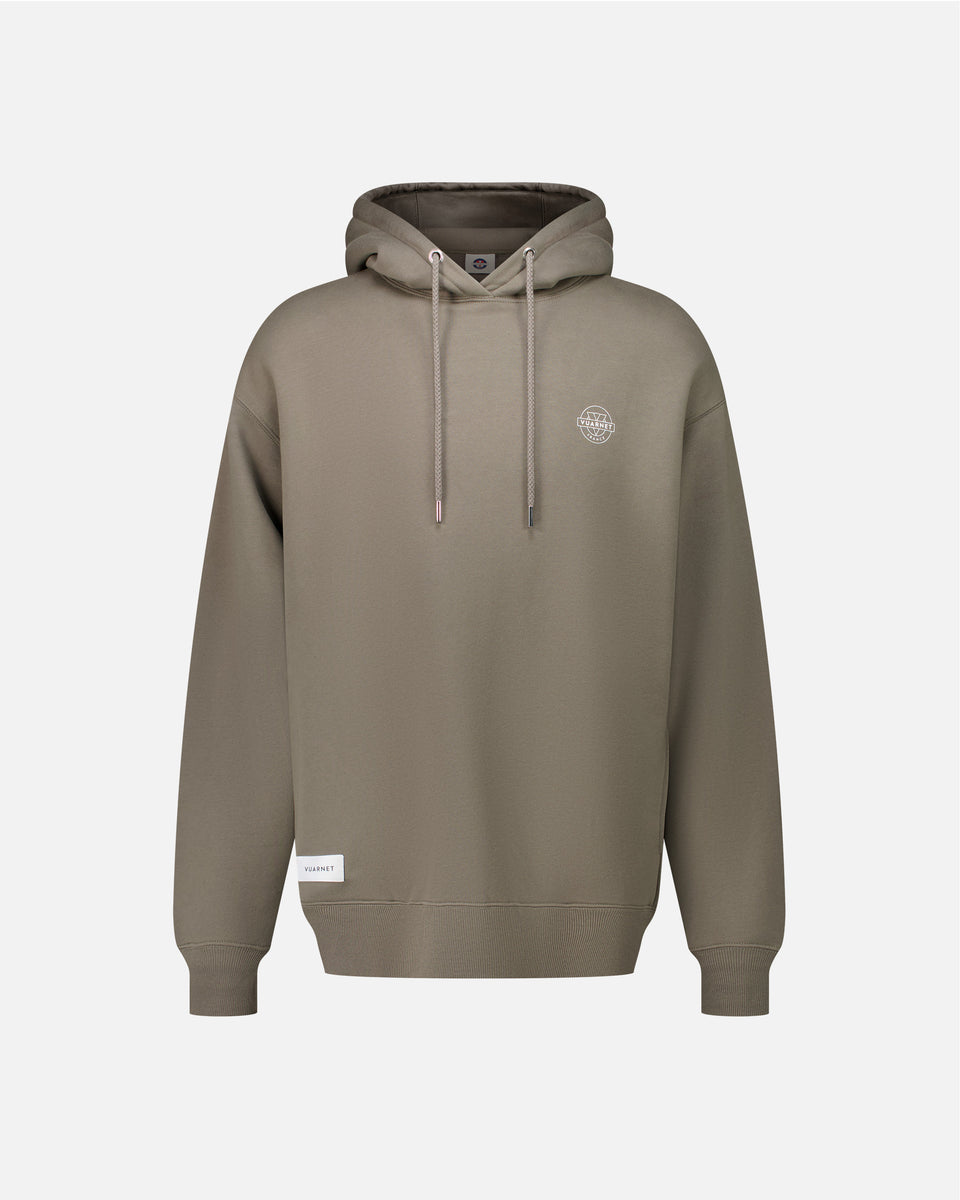 MEN'S SKIER LOGO KHAKI HOODIE