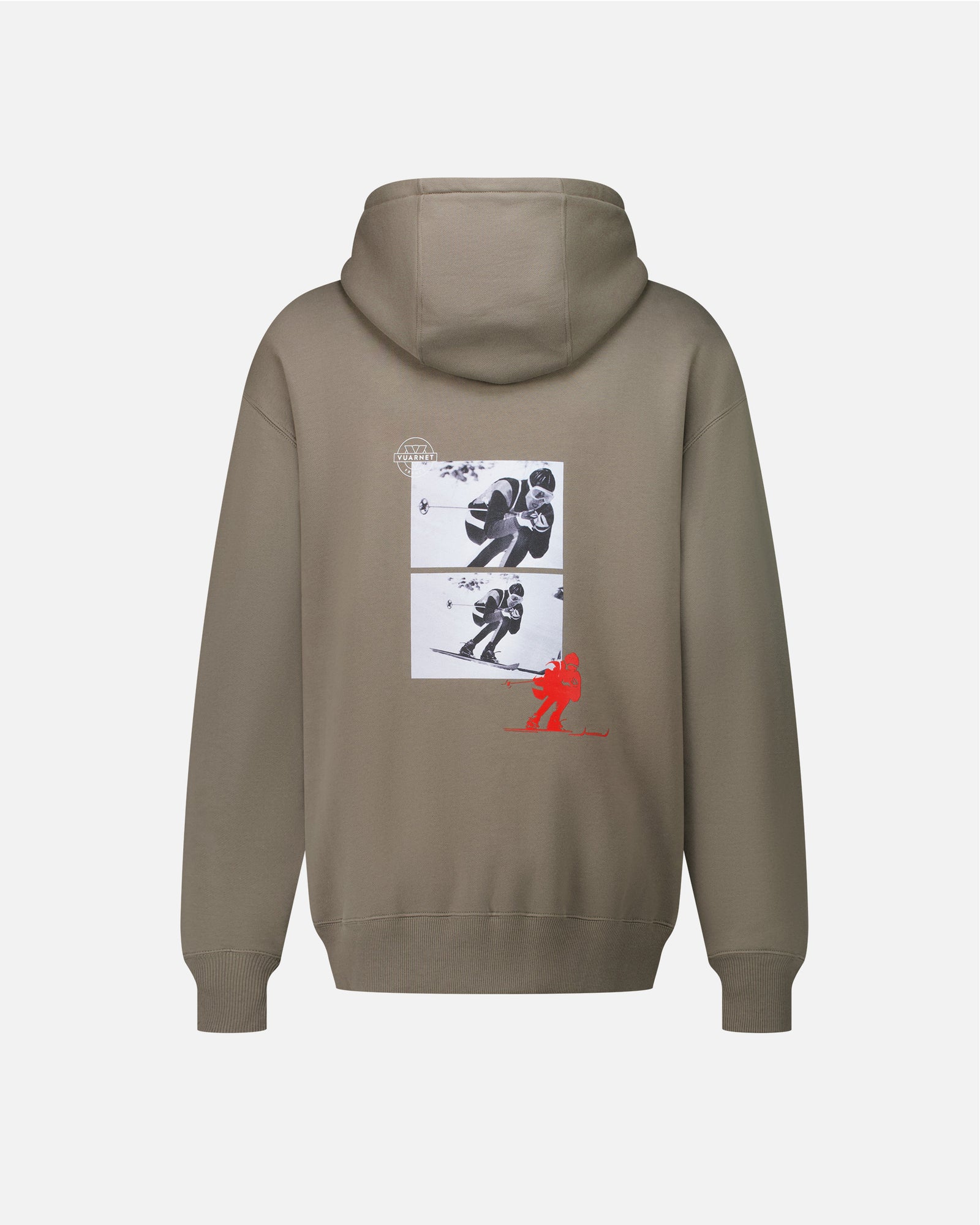 MEN'S SKIER LOGO KHAKI HOODIE