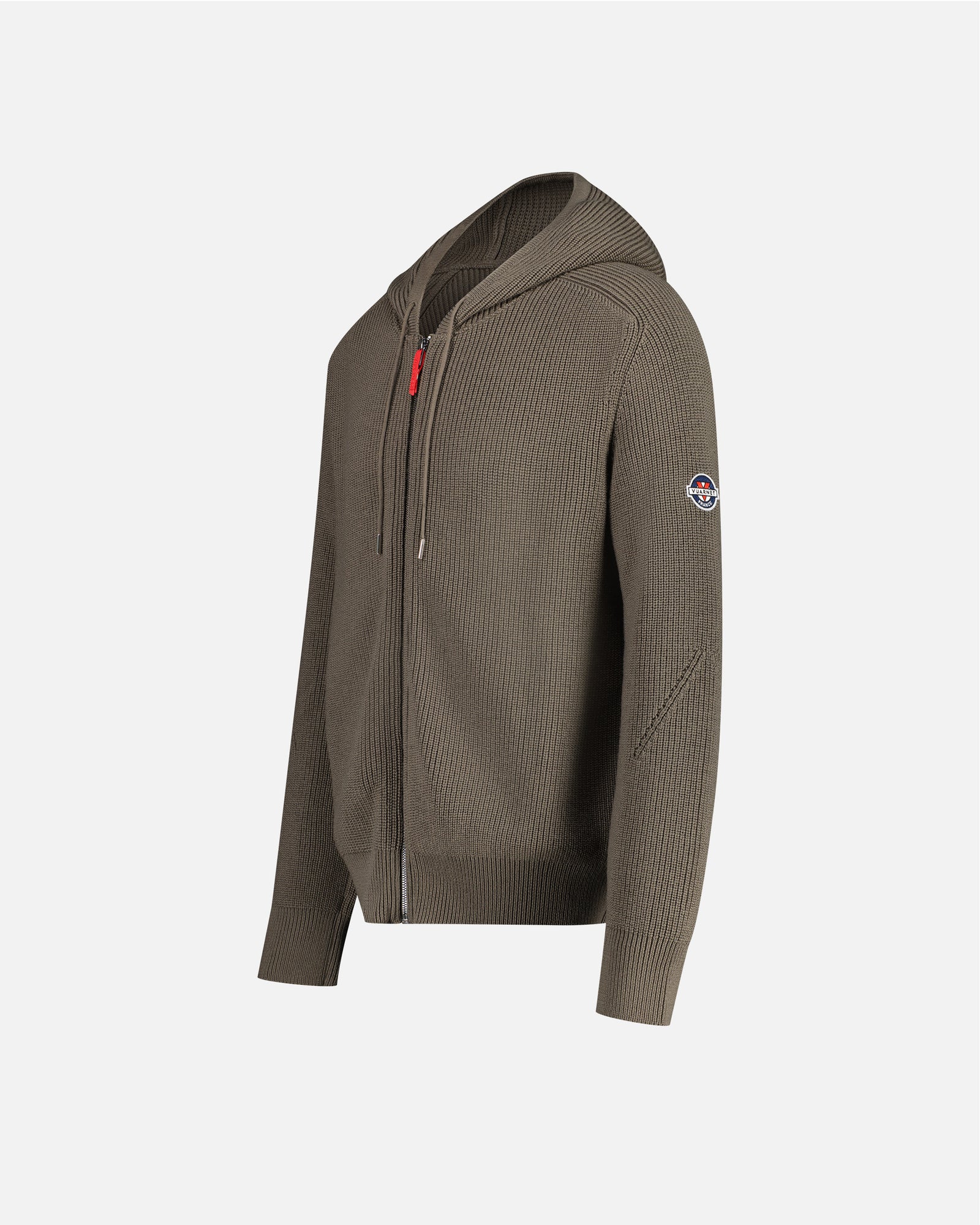 KHAKI MEN'S HOODED MERINOS JUMPER