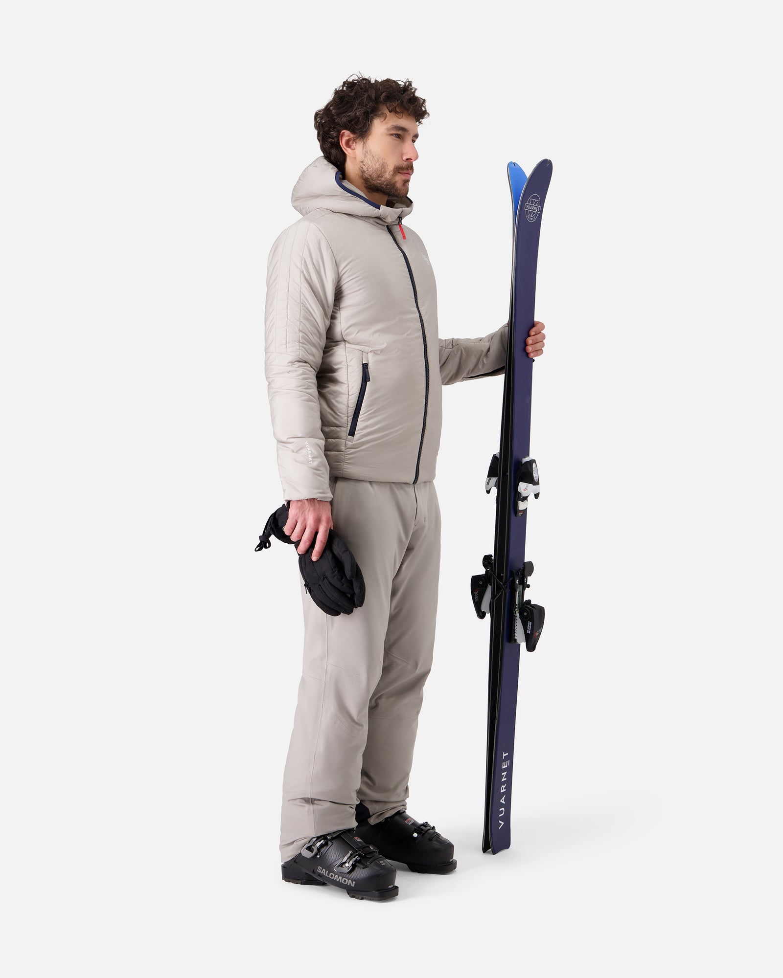 BEIGE MEN'S INSULATED SKI PANTS