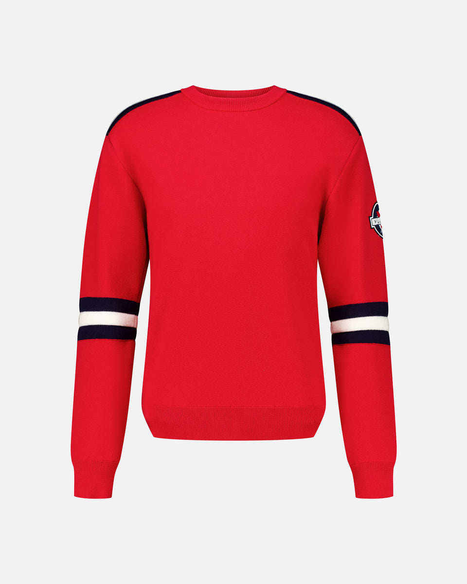 PULL HOMME MATELASSÉ ROUGE