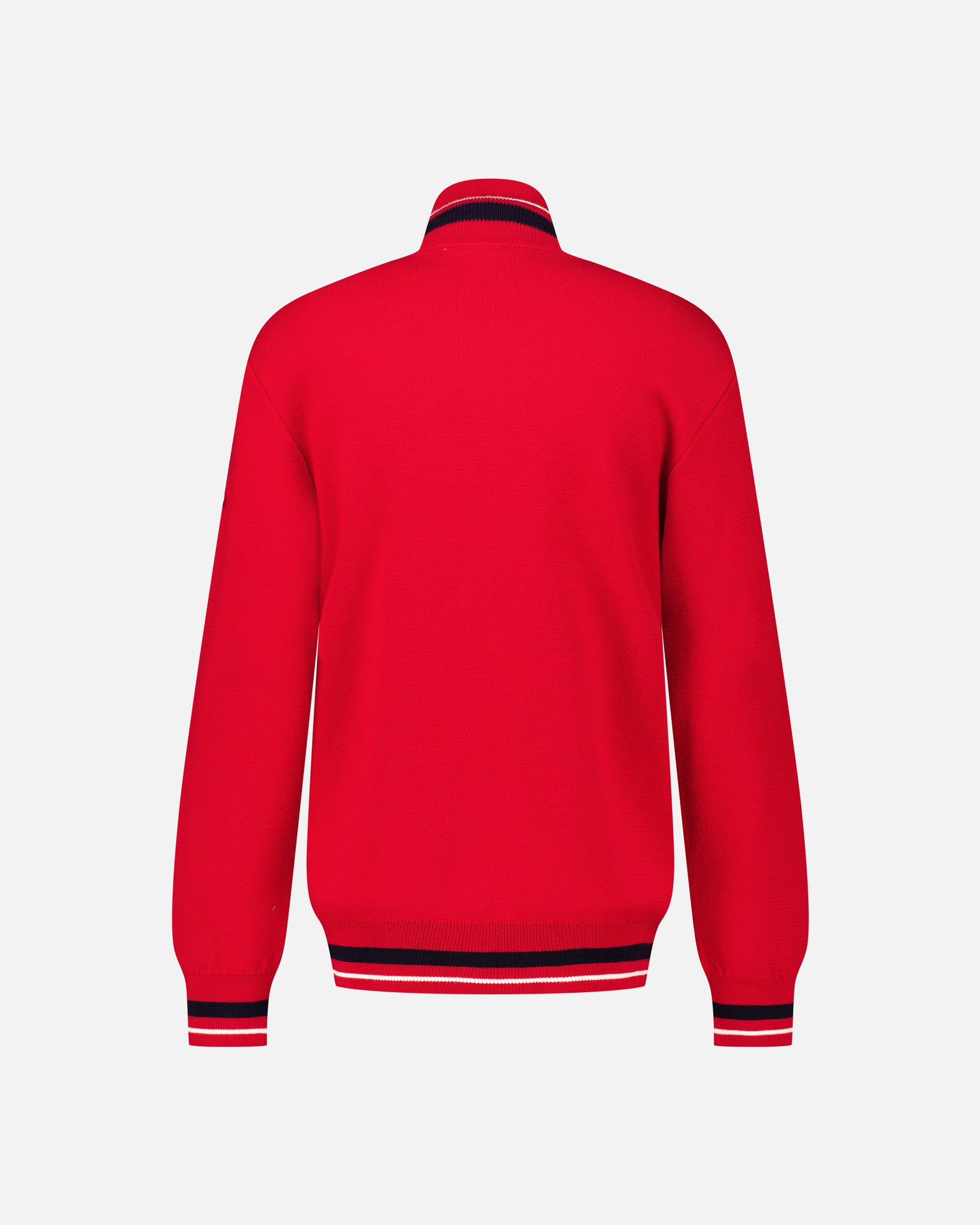 RED MEN'S ZIPPED MERINOS PULLOVER&nbsp;