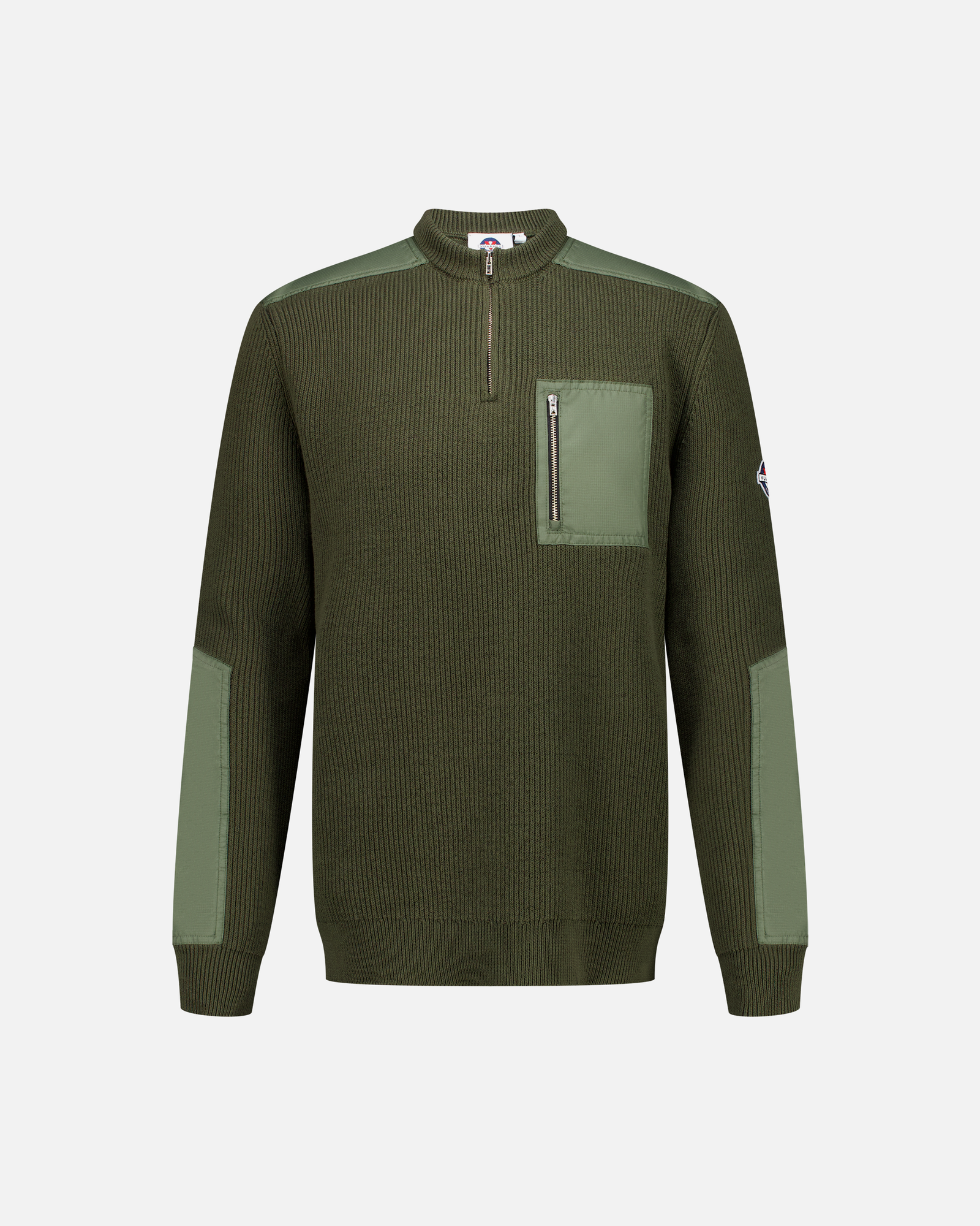MEN'S GREEN NYLON PATCH JUMPER