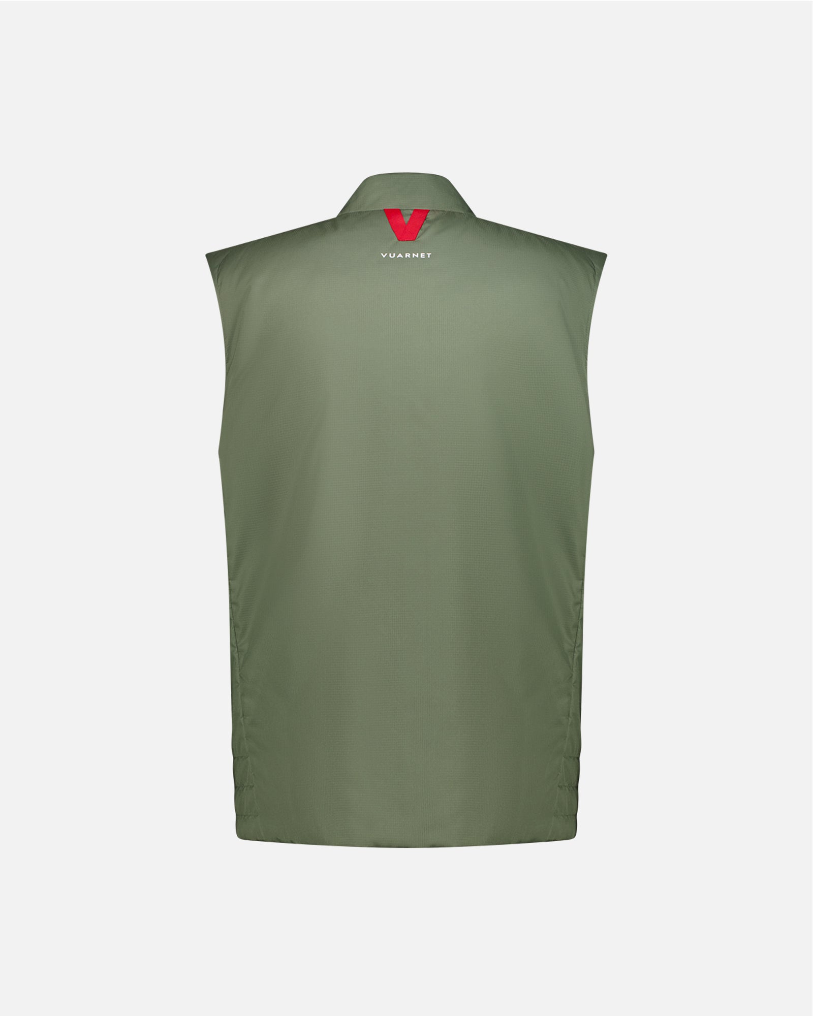 GREEN MEN'S RIPSTOP PADDED NO SLEEVE JACKET