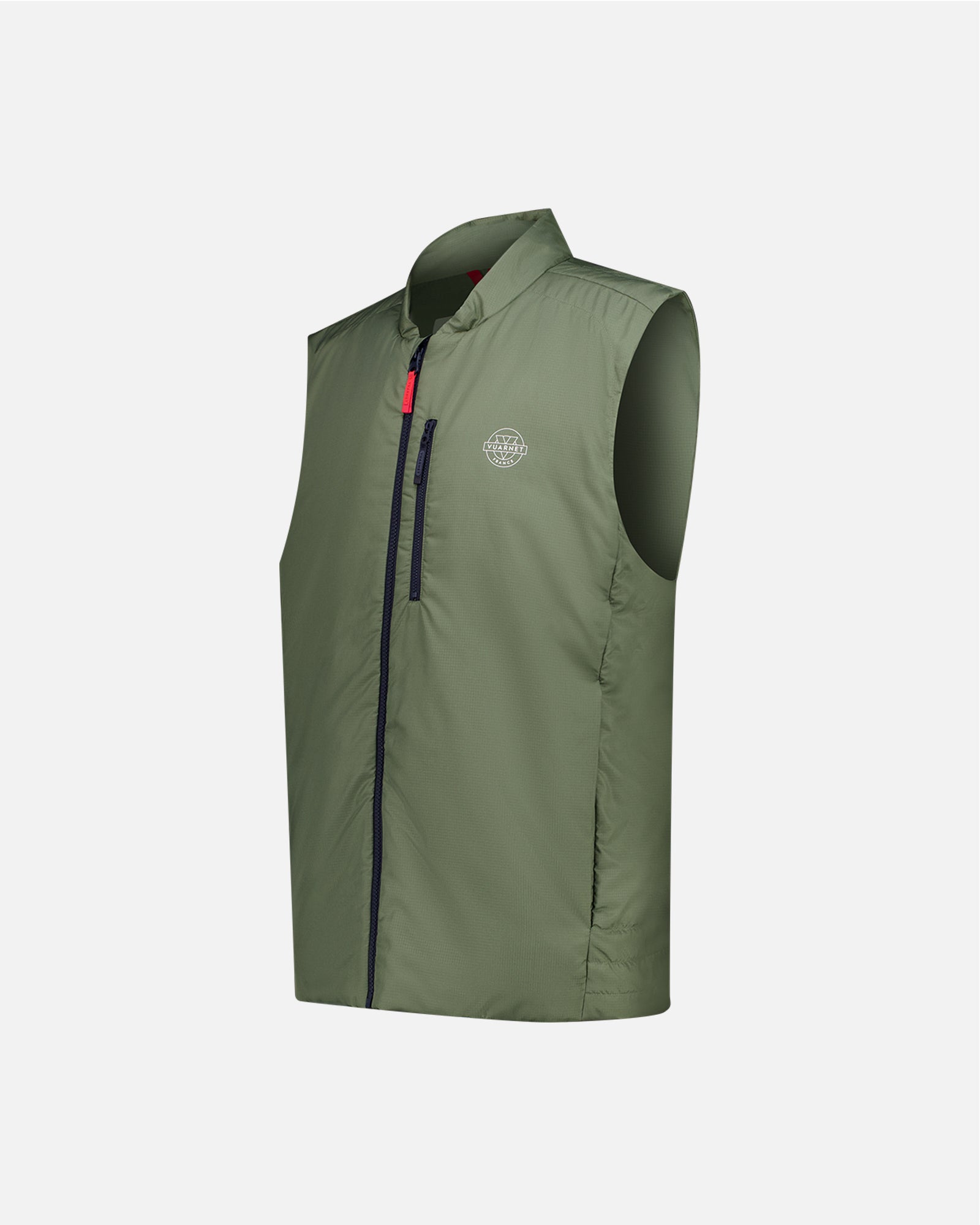 GREEN MEN'S RIPSTOP PADDED NO SLEEVE JACKET