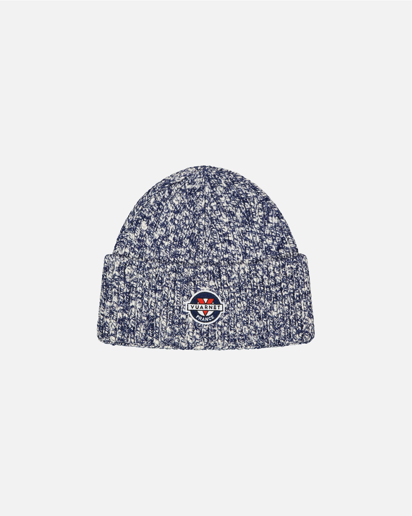 UNISEX TWO-TONE NAVY/WHITE BEANIE