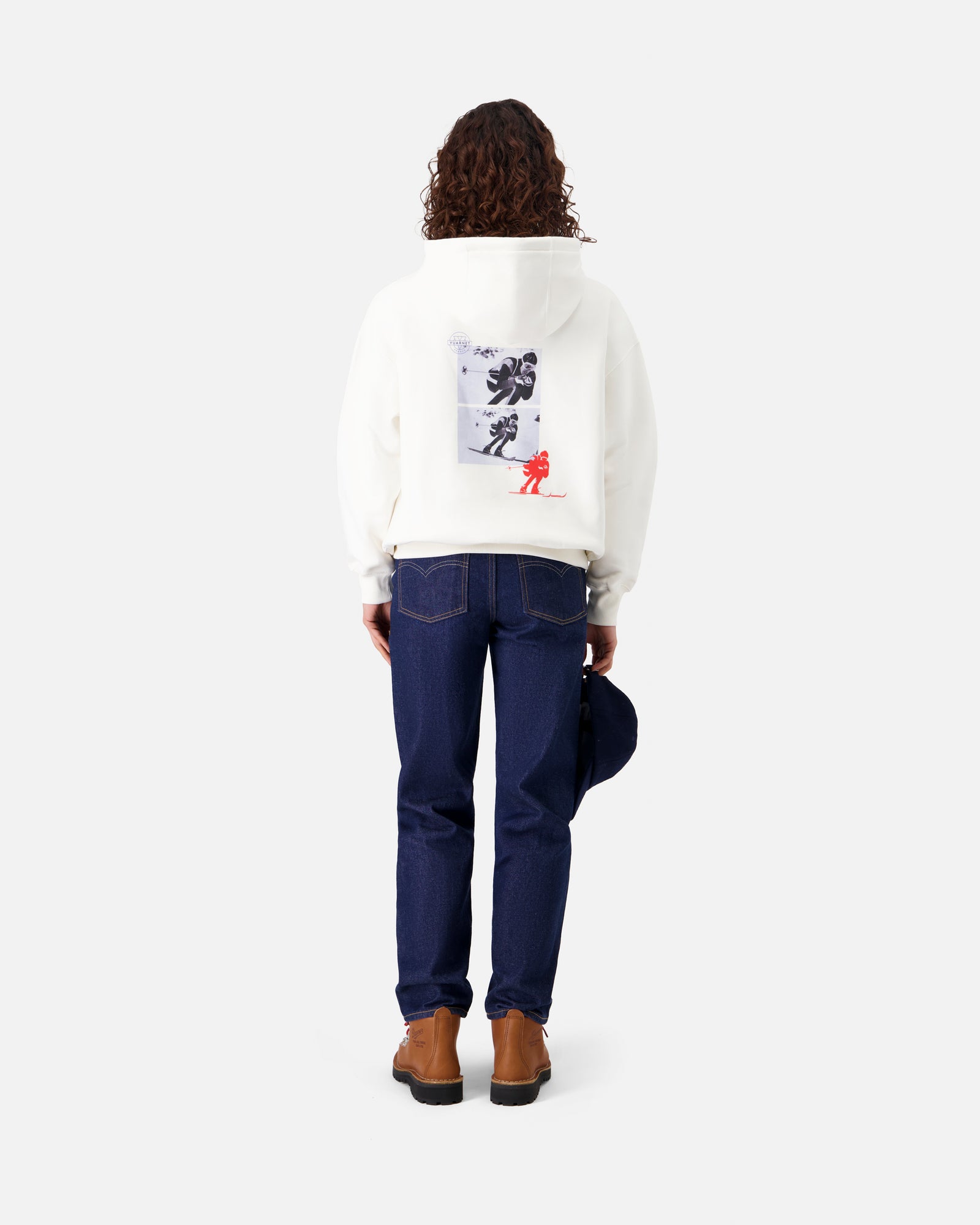 WHITE HOODIE WITH LOGO WOMEN