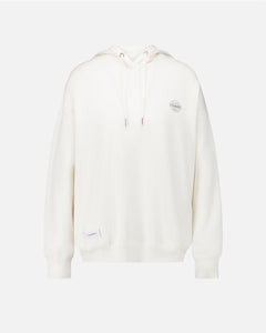 WHITE HOODIE WITH LOGO WOMEN