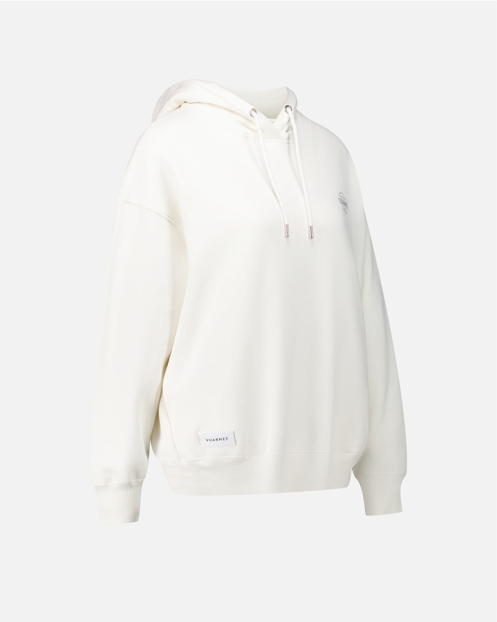 WHITE HOODIE WITH LOGO WOMEN