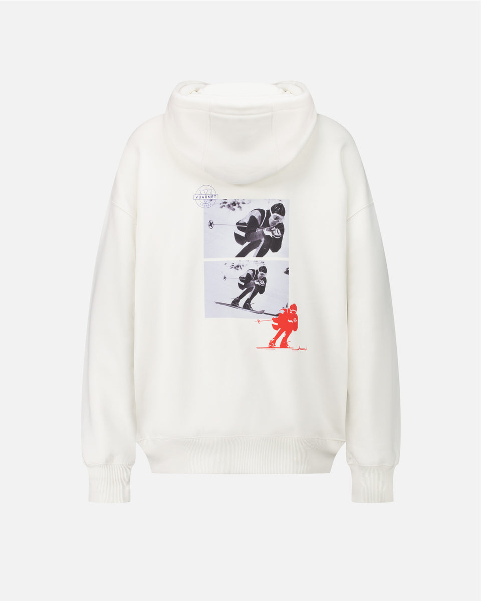WHITE HOODIE WITH LOGO WOMEN