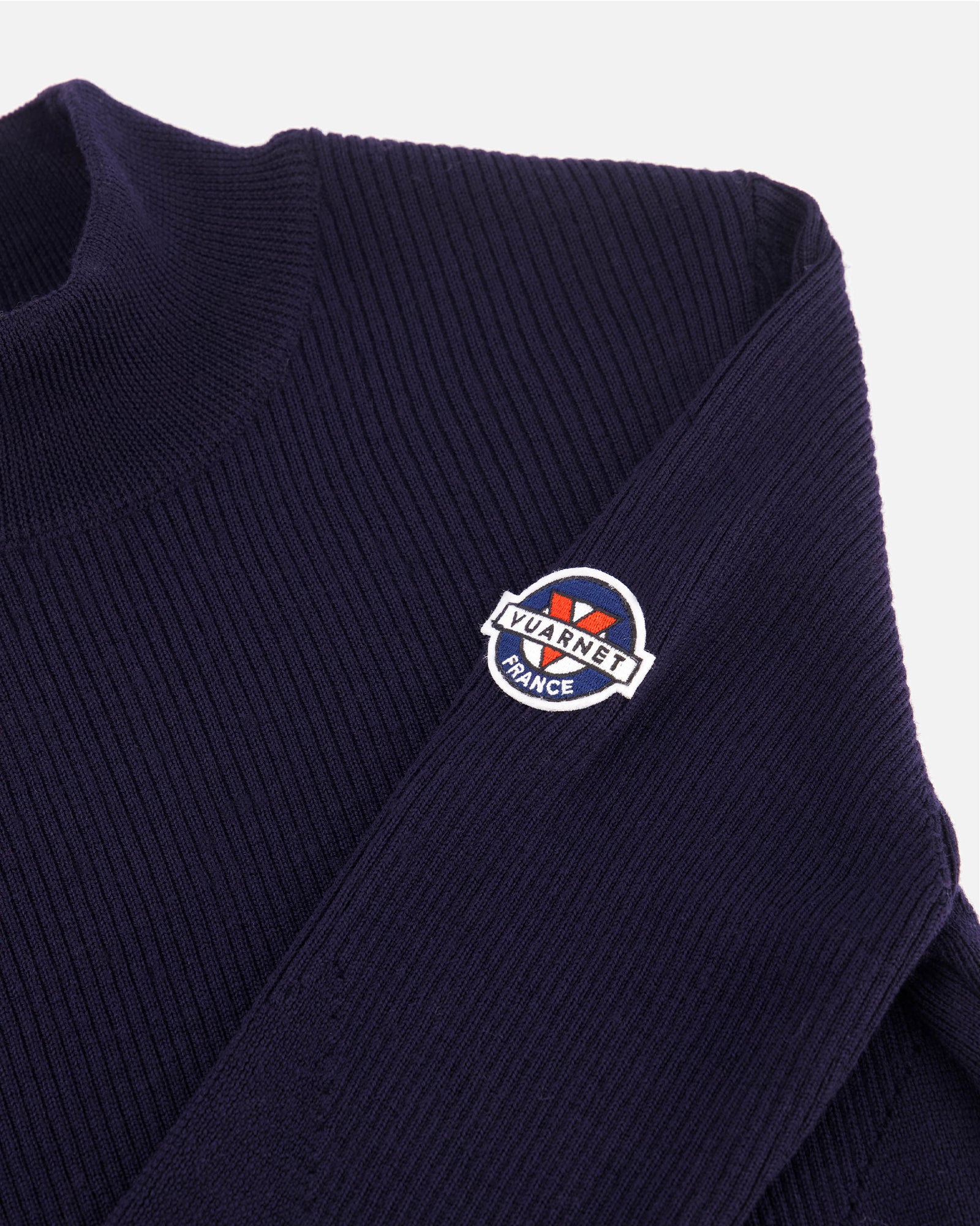 PULL FEMME COL MONTANT MARINE