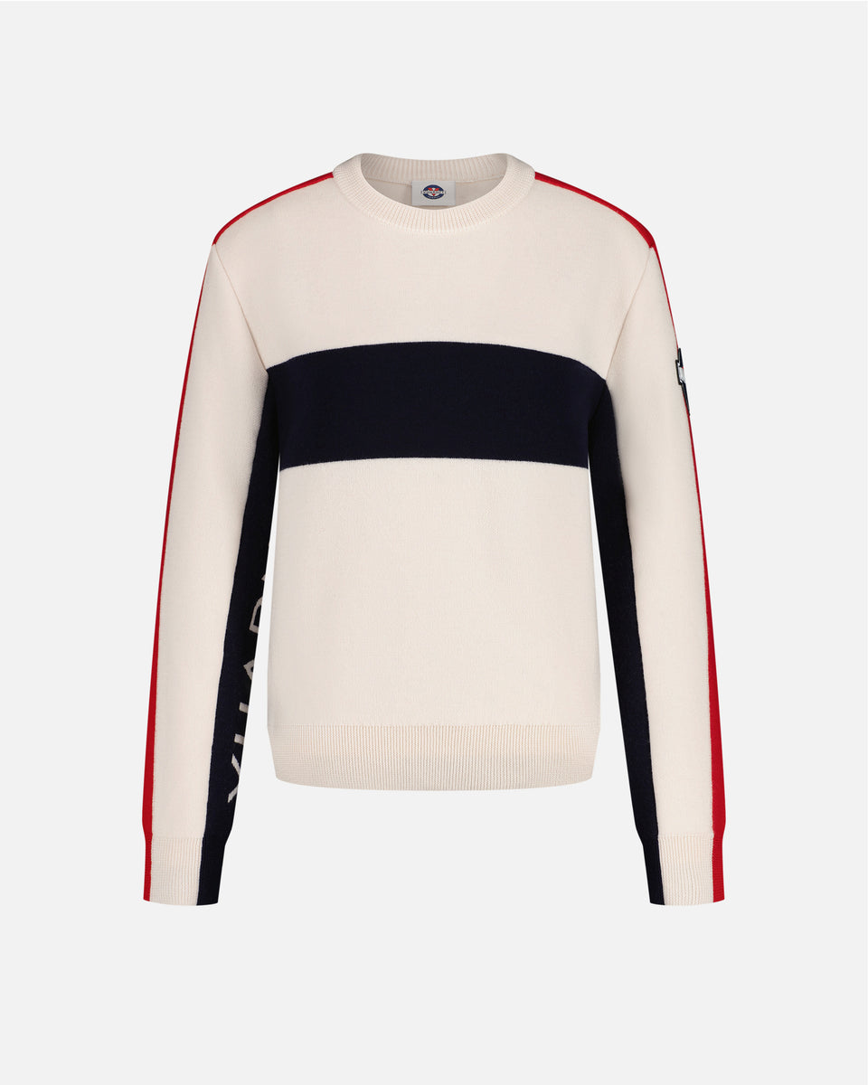 PULL RACING FEMME ÉCRU