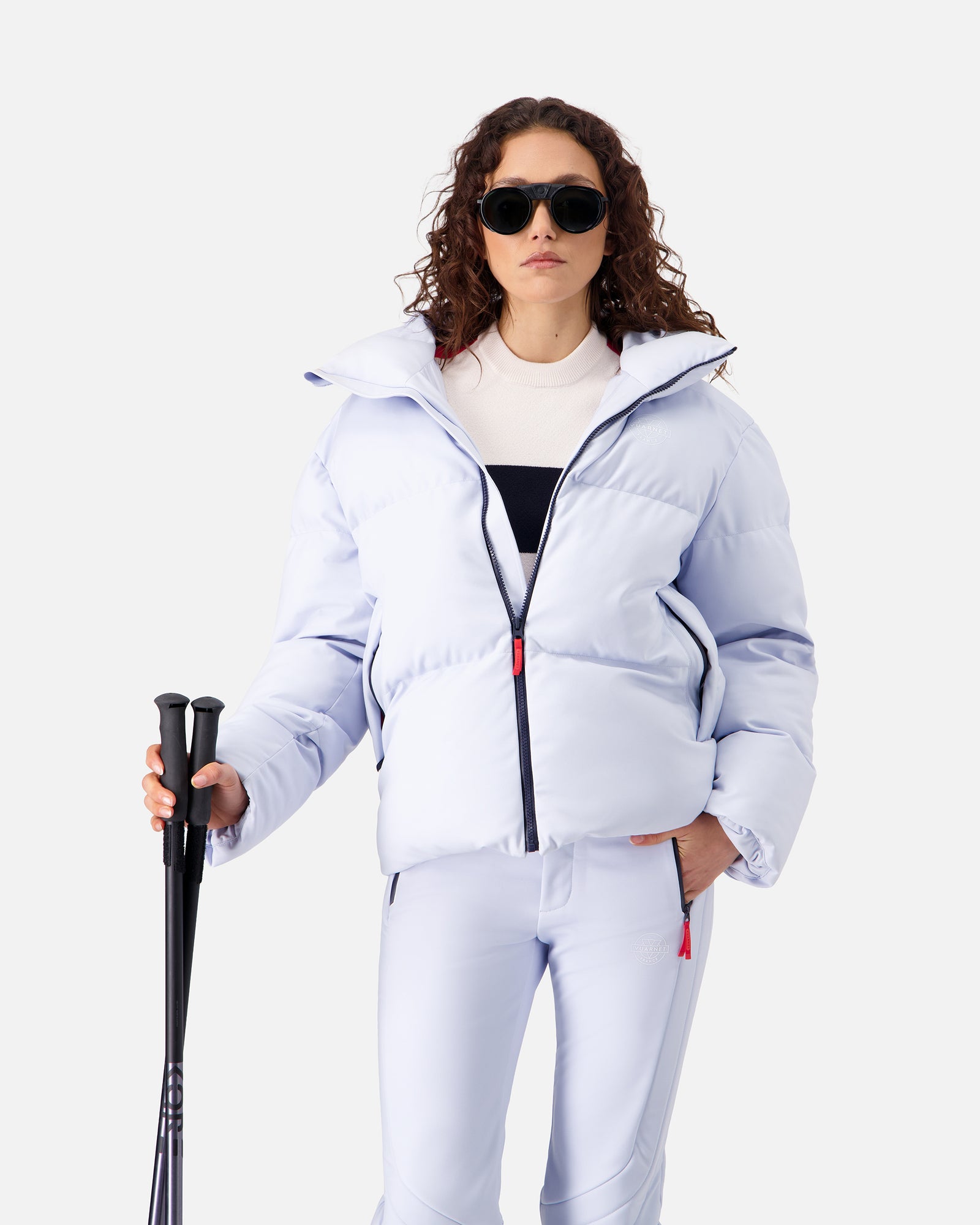 NAVY BLUE WOMEN'S SOFTSHELL SKI PANTS