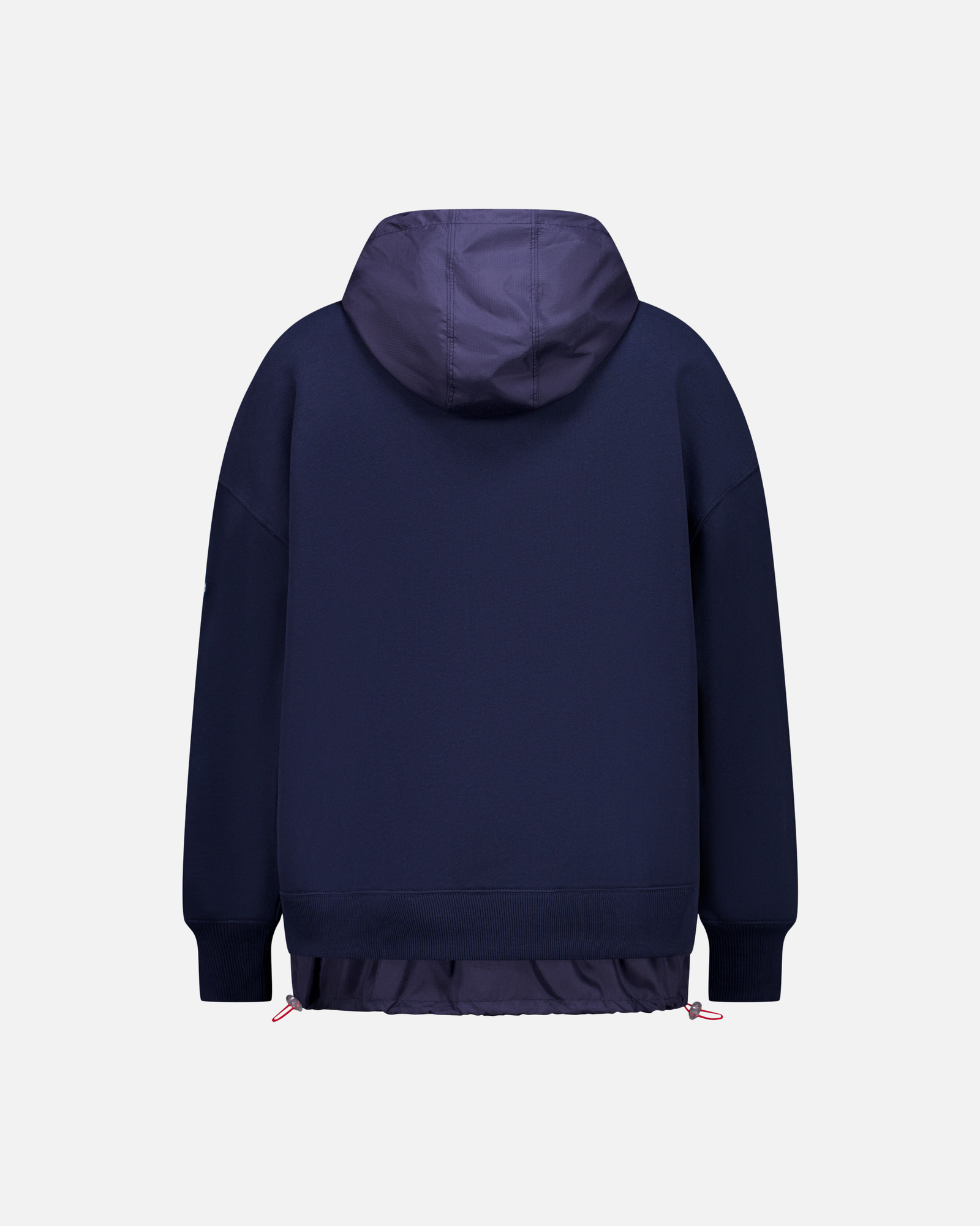 WOMEN'S NAVY NYLON HOOD SWEATSHIRT