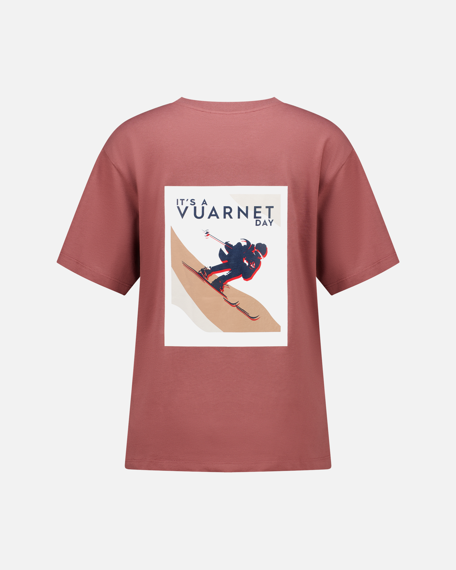 PINK BEIGE T-SHIRT SKIER