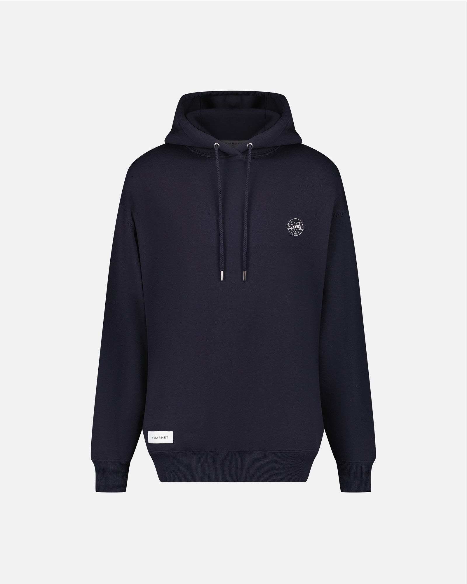 BLUE NAVY HOODIE WITH LOGO FOR MEN