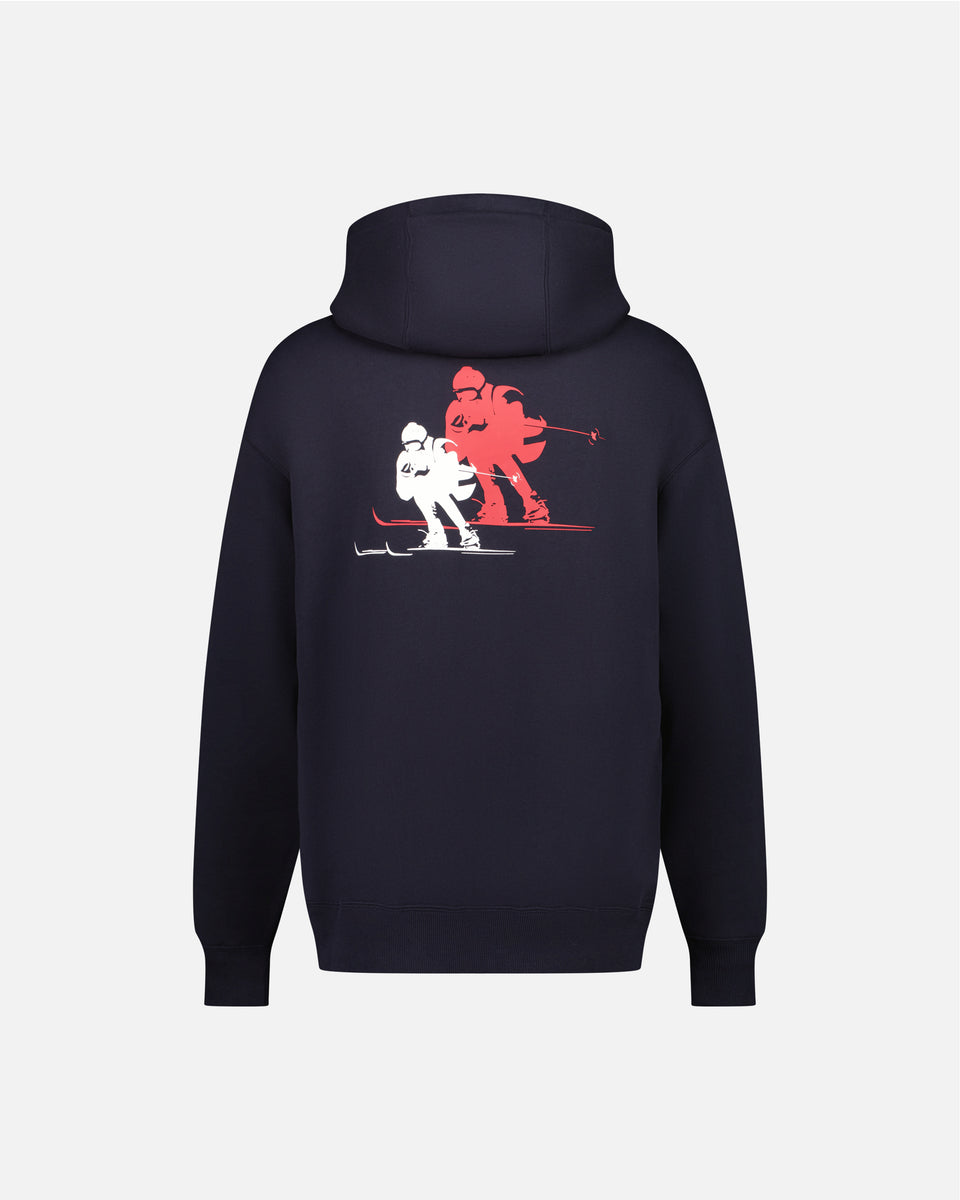 NAVY HOODIE MEN LOGO SKIER