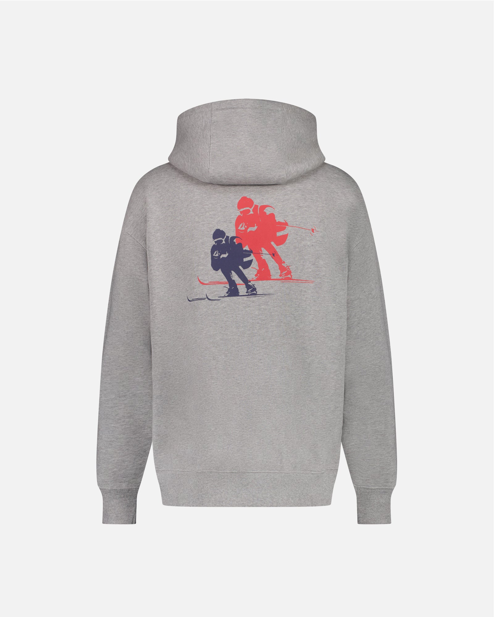 GREY HOODIE MEN LOGO SKIER