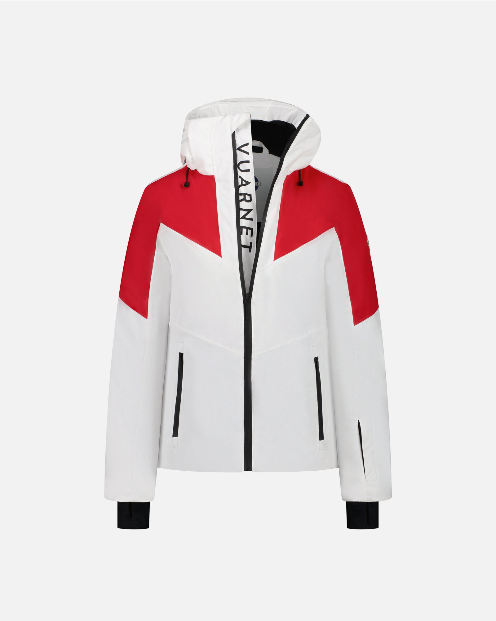 WHITE/RED SKI JACKET WOMEN SPIRE