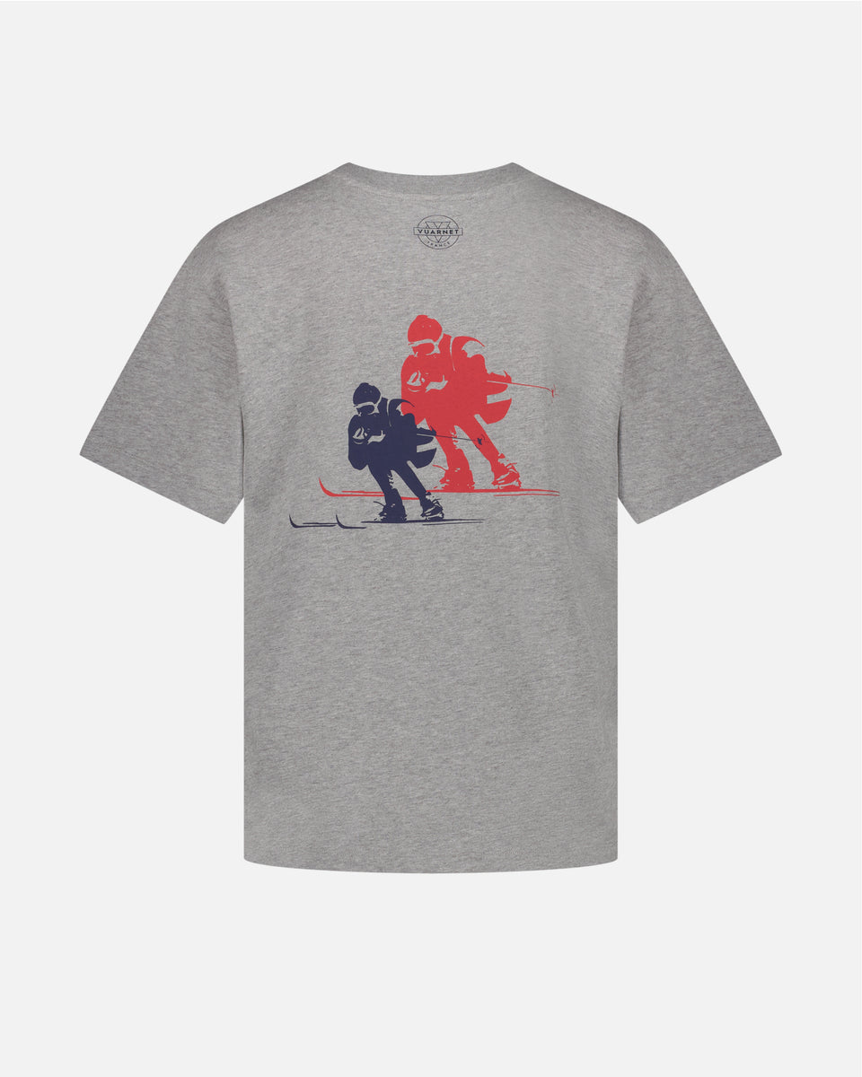 GREY T-SHIRT WOMEN SKIER